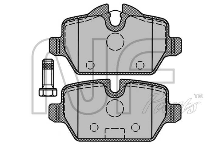 NF PARTS Piduriklotsi komplekt,ketaspidur NF0011271